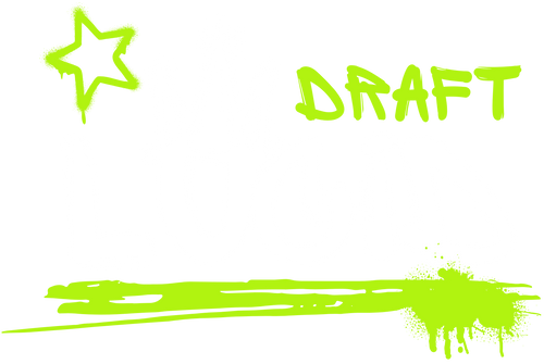 Green 'Lucid Draft' text with a star ,Crown and line on a transparent background